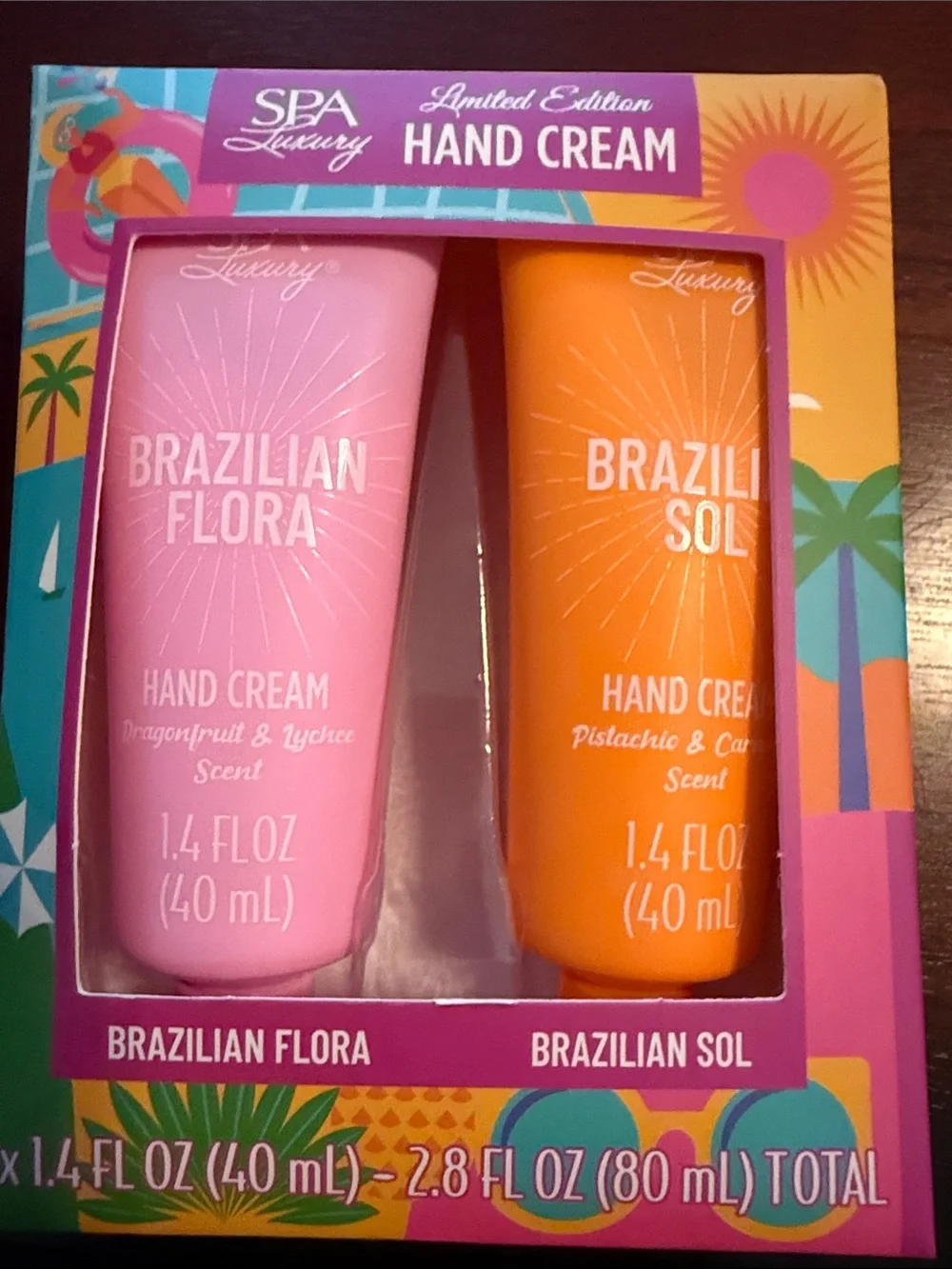 SPA Luxury Brazilian Body Butter & Scrub Set - Pink & Orange